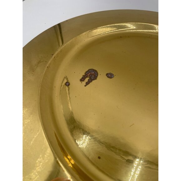 Solid Brass Plates Trio India  Vintage Dining Decor & Collectibles - Picture 2 of 5